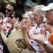 Ann Arbor resident and fellow musician Peter Madcat Ruth applauds Annie & Rod Capps on Sunday, July 7. Daniel Brenner I AnnArbor.com